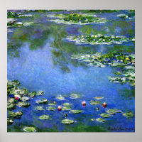 Waterlilies by Claude Monet, Vintage Fine Art