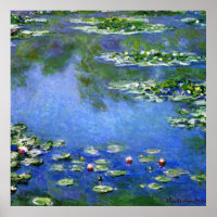 Waterlilies by Claude Monet, Vintage Fine Art