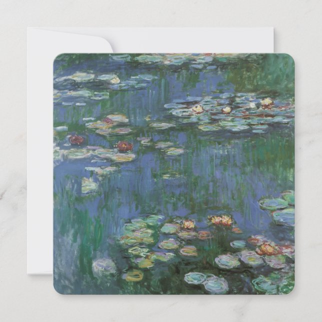 Waterlilies by Claude Monet, Vintage Flowers (Front)