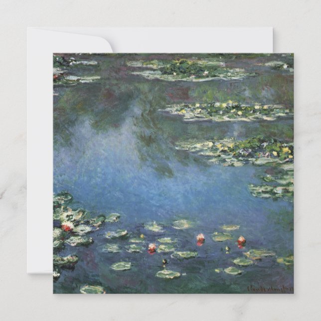 Waterlilies by Claude Monet, Vintage Flowers (Front)