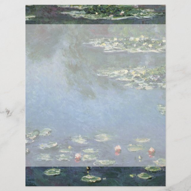 Waterlilies by Claude Monet, Vintage Flowers (Front)