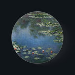 Waterlilies by Claude Monet, Vintage Flowers 6 Cm Round Badge<br><div class="desc">Water Lilies (1906) by Claude Monet is a vintage impressionism fine art landscape floral painting. It is one of many variations of water lily paintings that Monet painted in his flower garden in Giverny, France. Waterlily flowers in a spring season pond. About the artist: Claude Monet (1840-1926) was a founder...</div>