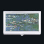 Waterlilies by Claude Monet, Vintage Flowers Business Card Holder<br><div class="desc">Waterlilies (1916) by Claude Monet. Water Lilies is a vintage impressionism fine art floral painting. Monet's spring season flower garden in Giverny, France. This landscape is one of many variations of water lily paintings that Monet painted by his pond. About the artist: Claude Monet (1840-1926) was a founder of the...</div>