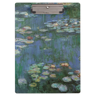 Waterlilies by Claude Monet, Vintage Flowers Clipboard