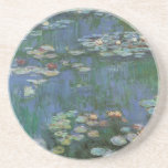 Waterlilies by Claude Monet, Vintage Flowers Coaster<br><div class="desc">Waterlilies (1916) by Claude Monet. Water Lilies is a vintage impressionism fine art floral painting. Monet's spring season flower garden in Giverny, France. This landscape is one of many variations of water lily paintings that Monet painted by his pond. About the artist: Claude Monet (1840-1926) was a founder of the...</div>