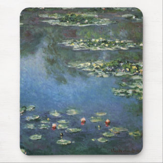 Waterlilies by Claude Monet, Vintage Flowers Mouse Pad