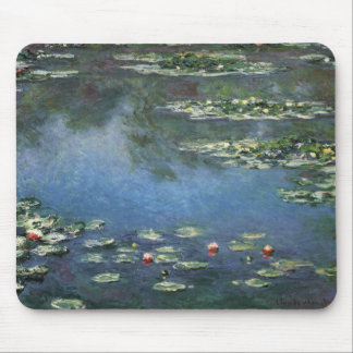 Waterlilies by Claude Monet, Vintage Flowers Mouse Pad