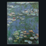 Waterlilies by Claude Monet, Vintage Flowers Notebook<br><div class="desc">Waterlilies (1916) by Claude Monet. Water Lilies is a vintage impressionism fine art floral painting. Monet's spring season flower garden in Giverny, France. This landscape is one of many variations of water lily paintings that Monet painted by his pond. About the artist: Claude Monet (1840-1926) was a founder of the...</div>