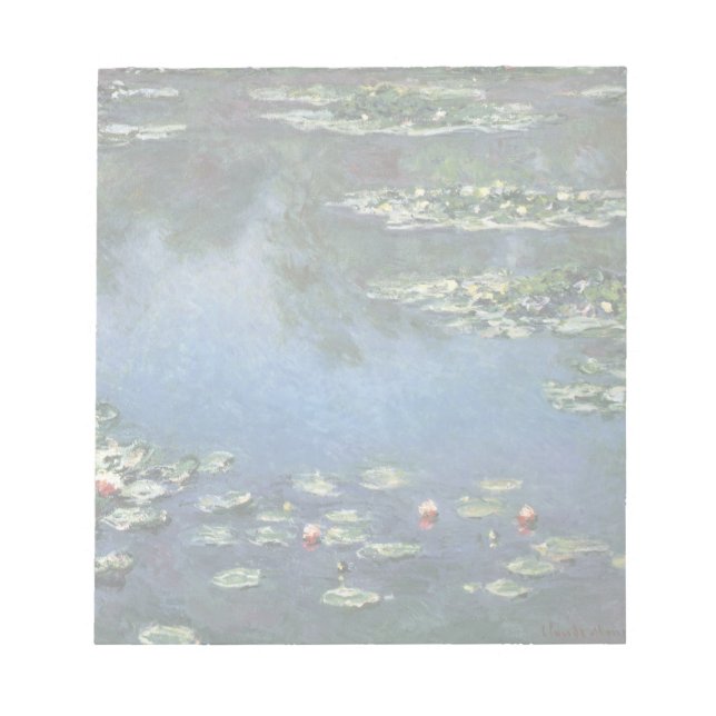 Waterlilies by Claude Monet, Vintage Flowers Notepad (Front)