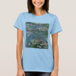 Waterlilies by Claude Monet, Vintage Flowers T-Shirt<br><div class="desc">Waterlilies (1916) by Claude Monet. Water Lilies is a vintage impressionism fine art floral painting. Monet's spring season flower garden in Giverny, France. This landscape is one of many variations of water lily paintings that Monet painted by his pond. About the artist: Claude Monet (1840-1926) was a founder of the...</div>
