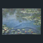 Waterlilies by Claude Monet, Vintage Flowers Tea Towel<br><div class="desc">Water Lilies (1906) by Claude Monet is a vintage impressionism fine art landscape floral painting. It is one of many variations of water lily paintings that Monet painted in his flower garden in Giverny, France. Waterlily flowers in a spring season pond. About the artist: Claude Monet (1840-1926) was a founder...</div>