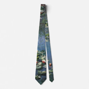 Waterlilies by Claude Monet, Vintage Flowers Tie