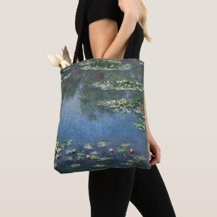 Waterlilies by Claude Monet, Vintage Flowers Tote Bag