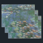 Waterlilies by Claude Monet, Vintage Flowers Wrapping Paper Sheet<br><div class="desc">Waterlilies (1916) by Claude Monet. Water Lilies is a vintage impressionism fine art floral painting. Monet's spring season flower garden in Giverny, France. This landscape is one of many variations of water lily paintings that Monet painted by his pond. About the artist: Claude Monet (1840-1926) was a founder of the...</div>