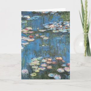 Waterlilies by Claude Monet, Vintage Impressionism Card