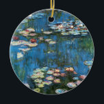 Waterlilies by Claude Monet, Vintage Impressionism Ceramic Ornament<br><div class="desc">Waterlilies (1914) by Claude Monet is a vintage impressionist fine art nature painting. One of many variations of water lily floral paintings that Monet painted by the pond in his flower garden in Giverny, France. About the artist: Claude Monet (1840-1926) was a founder of the French impressionist painting movement with...</div>