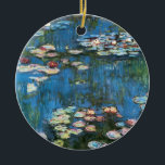 Waterlilies by Claude Monet, Vintage Impressionism Ceramic Ornament<br><div class="desc">Waterlilies (1914) by Claude Monet is a vintage impressionist fine art nature painting. One of many variations of water lily floral paintings that Monet painted by the pond in his flower garden in Giverny, France. About the artist: Claude Monet (1840-1926) was a founder of the French impressionist painting movement with...</div>