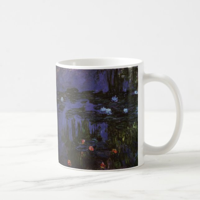 Waterlilies by Claude Monet, Vintage Impressionism Coffee Mug (Right)