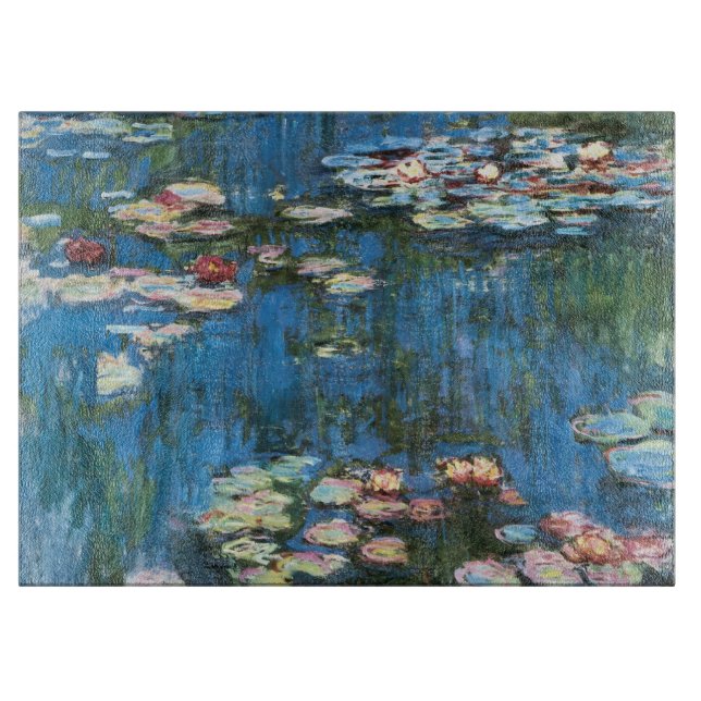 Waterlilies by Claude Monet, Vintage Impressionism Cutting Board (Front)