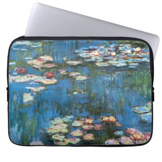 Waterlilies by Claude Monet, Vintage Impressionism Laptop Sleeve