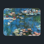Waterlilies by Claude Monet, Vintage Impressionism Magnet<br><div class="desc">Waterlilies (1914) by Claude Monet is a vintage impressionist fine art nature painting. One of many variations of water lily floral paintings that Monet painted by the pond in his flower garden in Giverny, France. About the artist: Claude Monet (1840-1926) was a founder of the French impressionist painting movement with...</div>