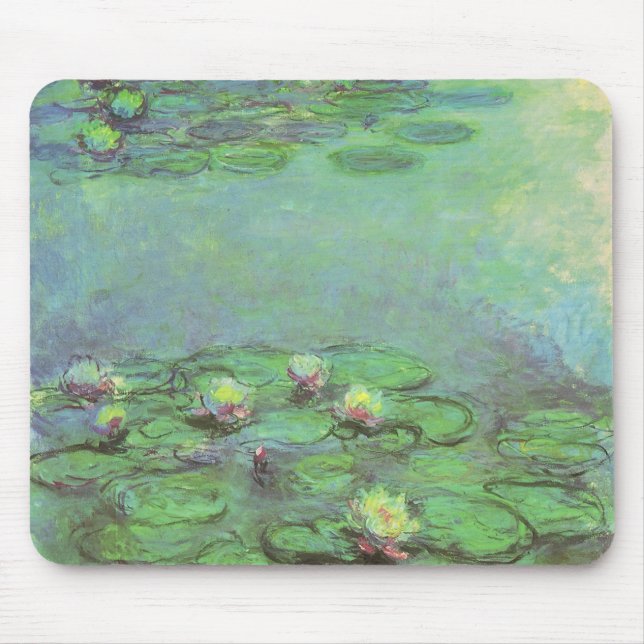 Waterlilies by Claude Monet, Vintage Impressionism Mouse Pad (Front)