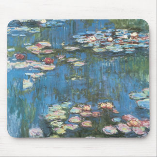 Waterlilies by Claude Monet, Vintage Impressionism Mouse Pad