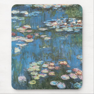 Waterlilies by Claude Monet, Vintage Impressionism Mouse Pad