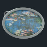 Waterlilies by Claude Monet, Vintage Impressionism Oval Belt Buckle<br><div class="desc">Waterlilies (1914) by Claude Monet is a vintage impressionist fine art nature painting. One of many variations of water lily floral paintings that Monet painted by the pond in his flower garden in Giverny, France. About the artist: Claude Monet (1840-1926) was a founder of the French impressionist painting movement with...</div>
