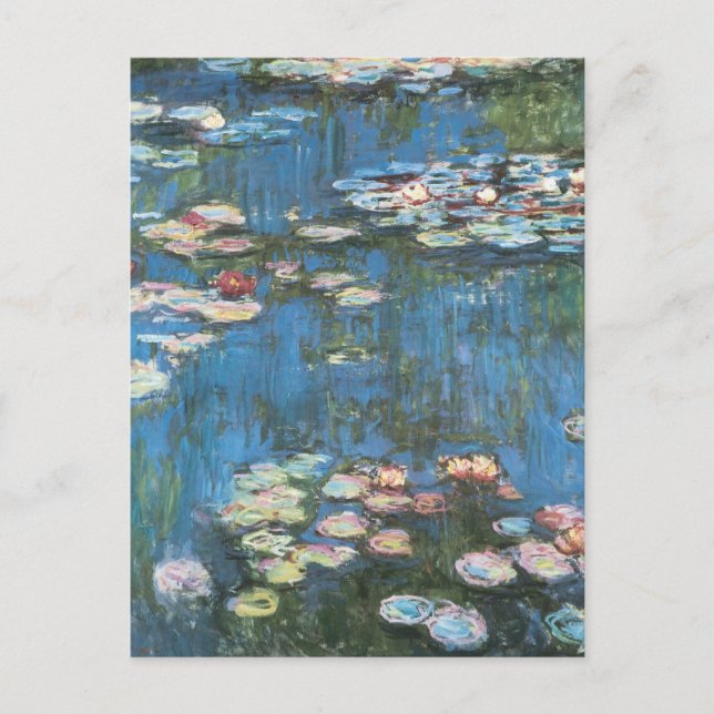 Waterlilies by Claude Monet, Vintage Impressionism Postcard (Front)