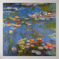 Waterlilies by Claude Monet, Vintage Nature Art