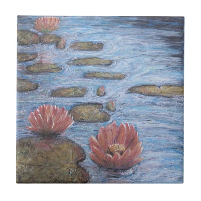 Waterlilies  ceramic tile (Front)