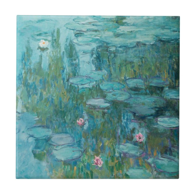 Waterlilies (Claude Monet, 1915) Tile (Front)