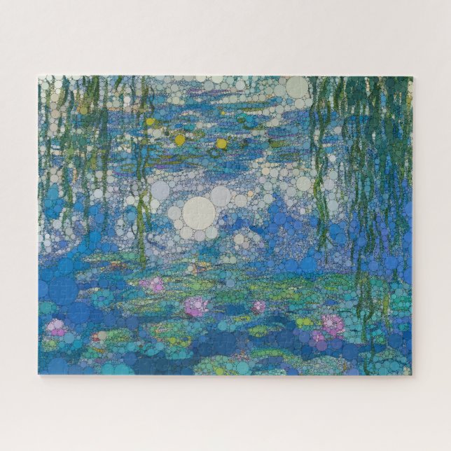 Waterlilies, Infinity Dots by After Claude Monet Jigsaw Puzzle (Horizontal)