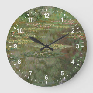 Waterlilies or The Water Lily Pond Nympheas Large Clock