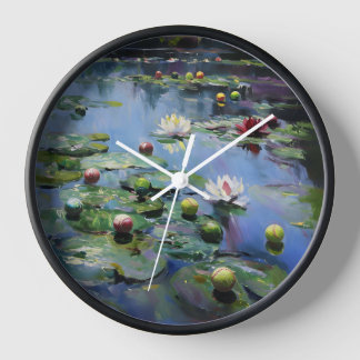 Waterlilies Softball Wall Clock