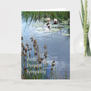 Waterlilies Sympathy Card