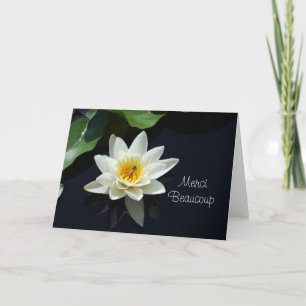 waterlily French thank you Card