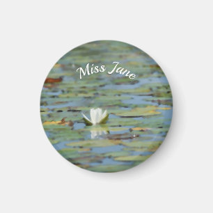 Waterlily Lake Flower Watercolor Magnet