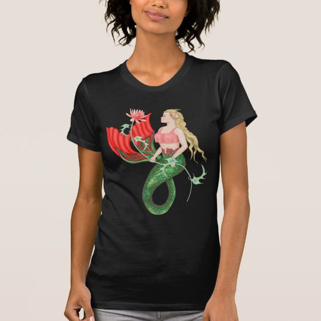 Waterlily Mermaid Fantasy T-Shirt (Front)