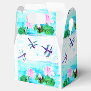 Waterlily Painting Dragonfly Floral Favour Box