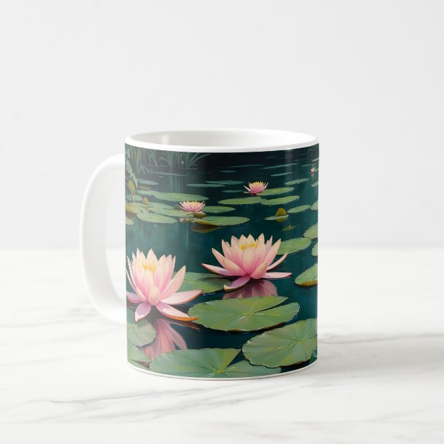 Waterlily Pond Coffee Mug (Front Left)