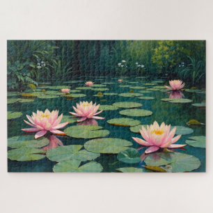 Waterlily Pond Jigsaw Puzzle