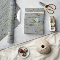 Waterlily Pond Lake Flower Wrapping Paper