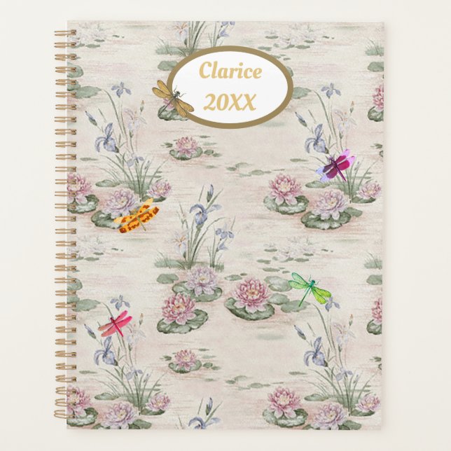 Waterlily Pond with Dragonflies Planner (Front)