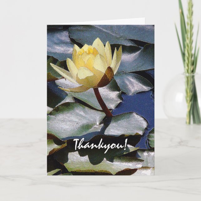Waterlily Thankyou! Card (Front)