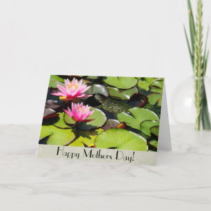 Waterlily Turtle Mothers Day Card
