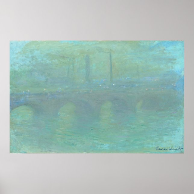 Waterloo Bridge at Dusk - Claude Monet Fine Art Poster (Front)