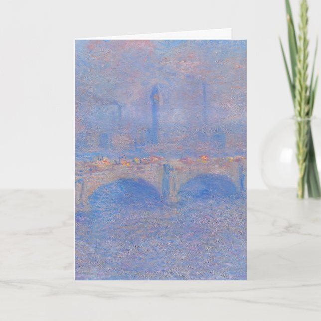 Waterloo Bridge, Effect of Mist by Claude Monet Card (Front)