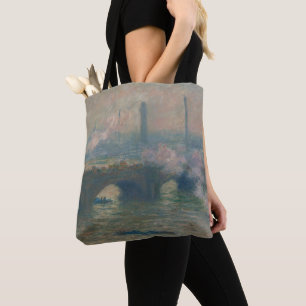 Waterloo Bridge, Grey Day, 1903 (oil on canvas) Tote Bag